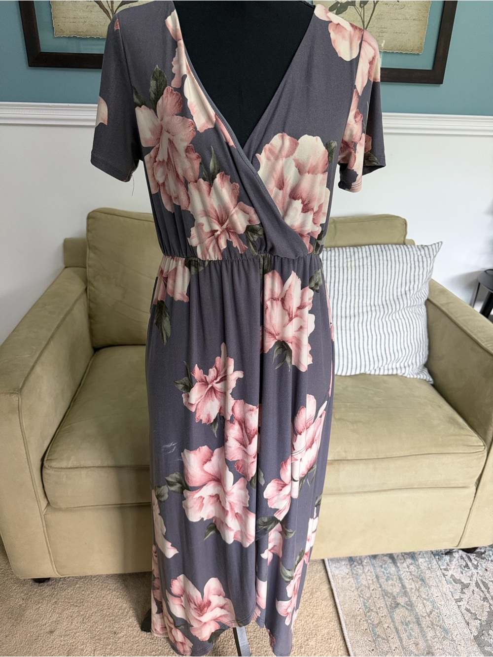 Vanilla Bay Pink & White Watercolor Chemise